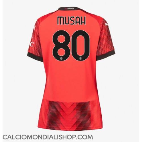 Maglie da calcio AC Milan Yunus Musah #80 Prima Maglia Femminile 2023-24 Manica Corta